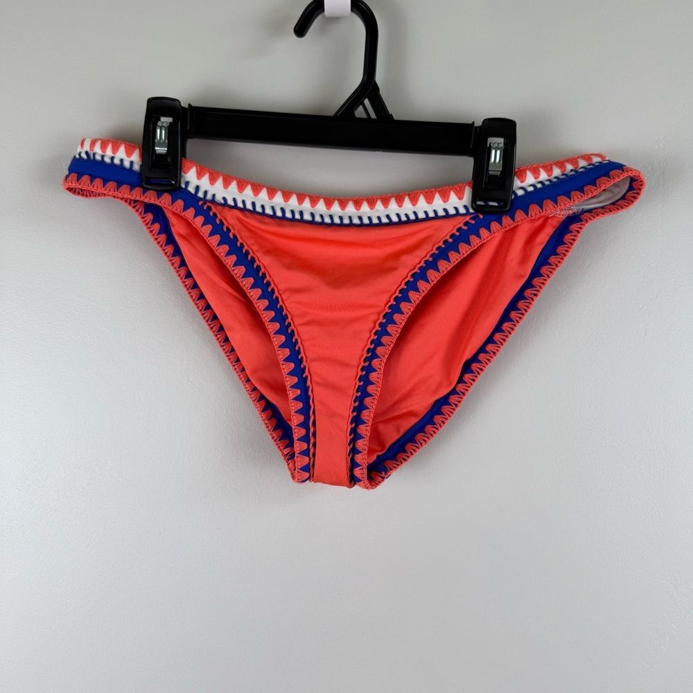 Seafolly Summer Vibe Brazilian Bikini Bottoms Women's Size 12 Nectarine